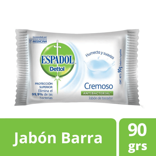 Jabón Antibacterial Espadol Dettol Cremoso 90 g