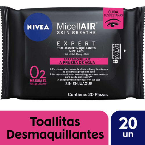 Toallitas Desmaquillantes Nivea Micelar Expert a Prueba de Agua