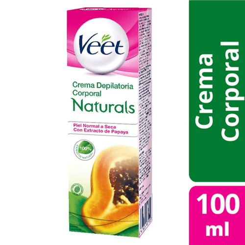 Crema Depilatoria Veet Naturals Puré Papaya 100 gr