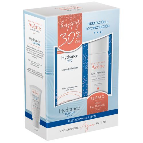 Avene Pack Hydrance Riche UV 30% OFF + Agua Termal de Regalo