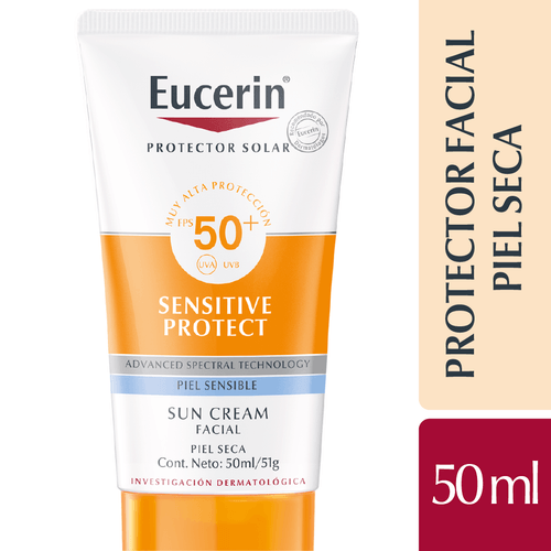 Eucerin Protector Solar Sensitive Protect Crema Facial FPS 50+50ml