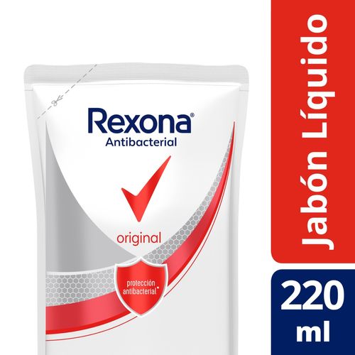 Repuesto Jabón Liquido Antibacterial Rexona Original 220ml