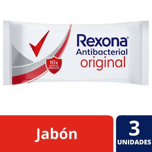 Jabón Antibacterial Rexona Original 3X90 gr