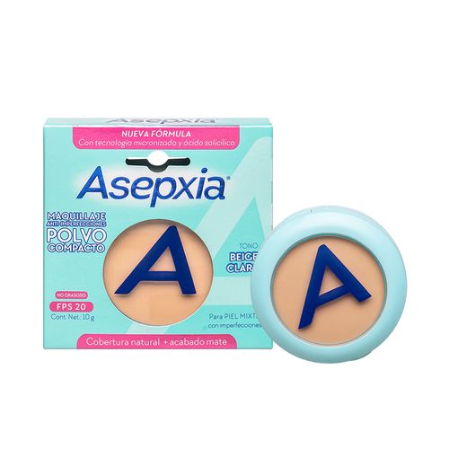 Asepxia Maquillaje en Polvo Beige Claro 10 gr