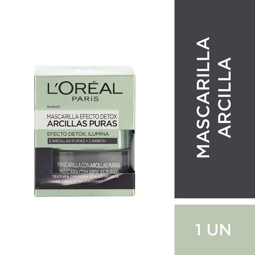 Mascarilla Pura Carbón L´Oréal Paris Arcillas Puras x 40gr
