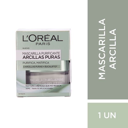 Mascarilla Pura Eucalipto L´Oréal Paris Arcillas Puras x 40gr