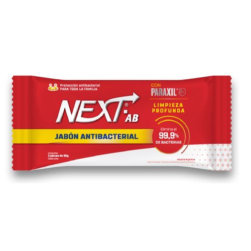 Next AB Jabon Antibacterial 90 g x 3 unidades