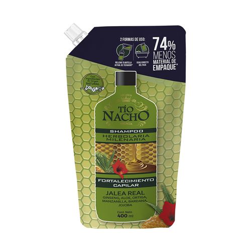 Tio Nacho Recargable Shampoo Herbolaria Milenaria 400ml