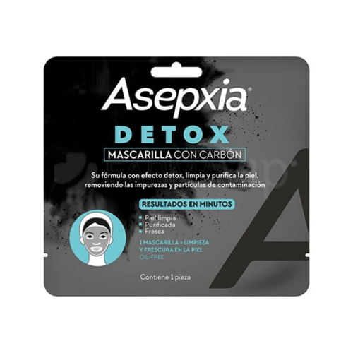 Asepxia Mascarilla Carbón 1 unidad