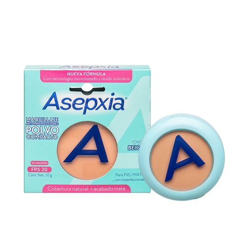 Asepxia Maquillaje en Polvo Beige Medio 10 gr