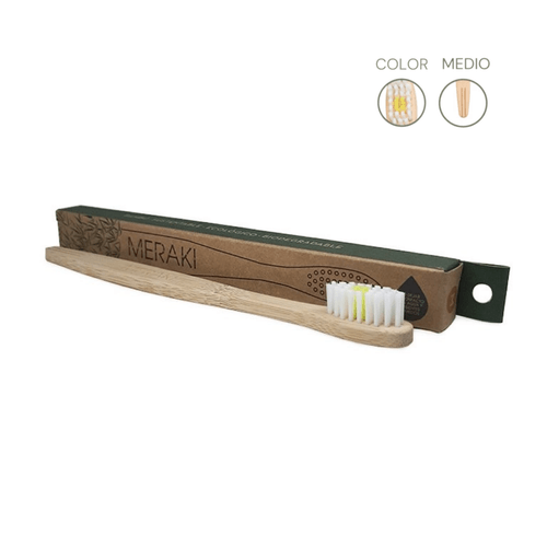 Cepillo de Dientes Meraki Bambú Medio Amarillo