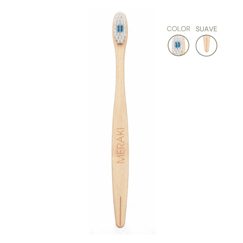 Cepillo de Dientes Meraki Bambú Suave Azul