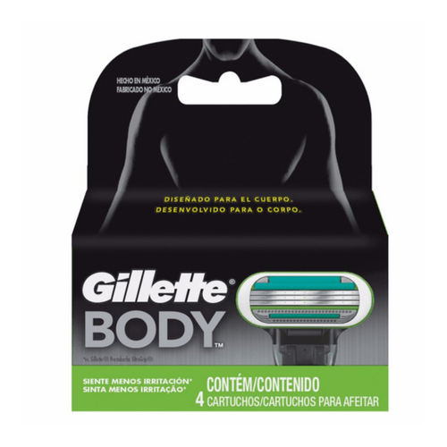 Hoja de Afeitar Gillette Body Cartuchos 4 unidades