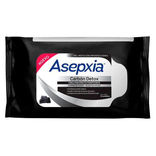 Asepxia Toallitas Carbón 10 unidades