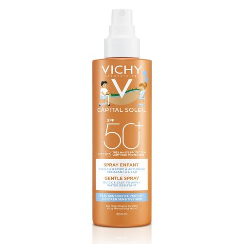 Idéal Soleil Spray Suave Niños rostro y cuerpo FPS 50+ de Vichy