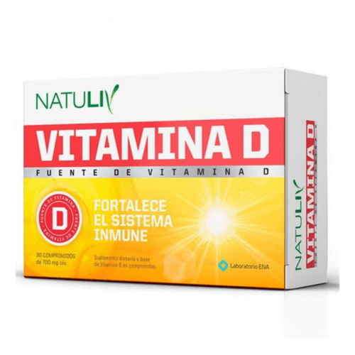 Suplemento Dietario Vitaminico Natuliv Vitamina D x 30 comprimidos