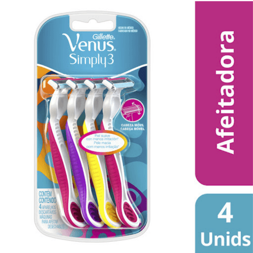 Máquina de Afeitar Venus Simply  4 unidades
