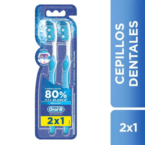 Cepillo Dental Oral B 3D Whote Brillant Suave 2X1