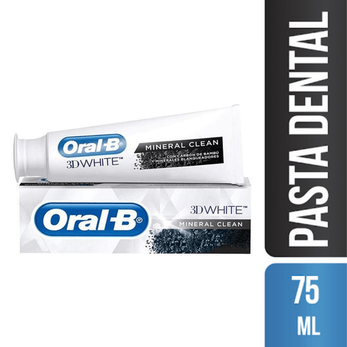 Pasta Dental Oral B 3D White Mineral Clean 75ml