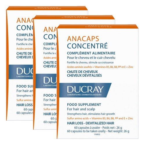 Anacaps Concentrado Ducray Anticaida 3 cajas x 60 Cápsulas