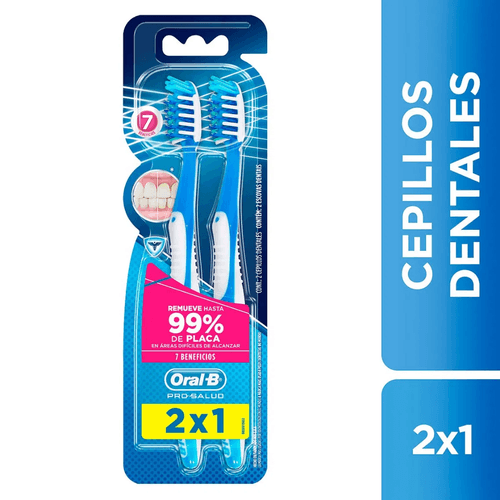 Cepillo Dental Oral B Pro Salud 7 beneficios 2X1