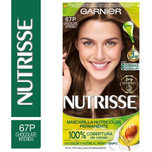 Kit Completo de Coloración Permanente Nutrisse Clásico Tono 67 Chocolate Puro 45 gr