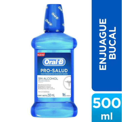 Enjuague Bucal Oral B Pro Salud Sin Alcohol 500ml