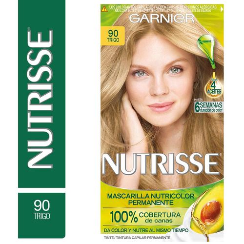 Kit Completo de Coloración Permanente Nutrisse Clásico Tono 90 Trigo 45 gr