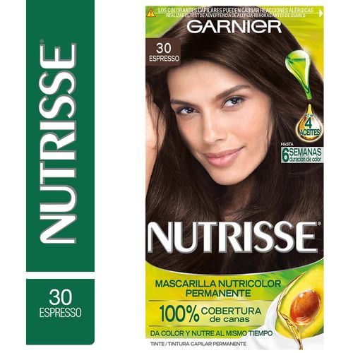 Kit Completo de Coloración Permanente Nutrisse Clásico Tono 30 Espresso 45 gr