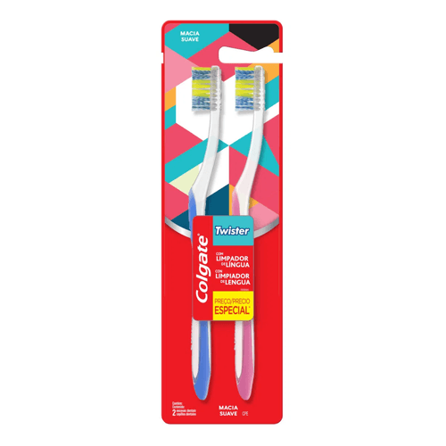 Cepillo Dental Colgate Twister Compact Head 2x1