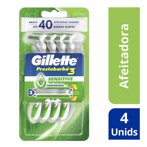Máquina de Afeitar Prestobarba 3 Sense Care 4 unidades