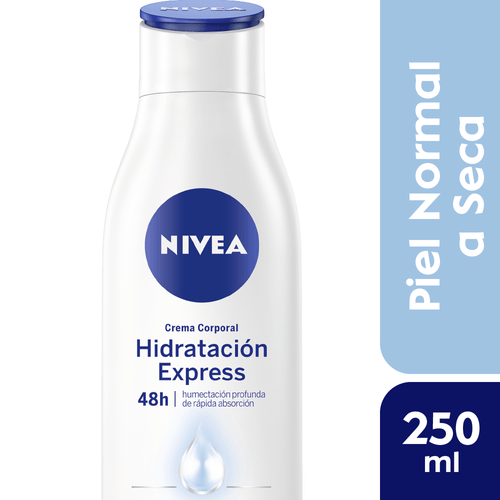 Crema Corporal Nivea Hidratación Express Piel Normal a Seca 250ml Botella