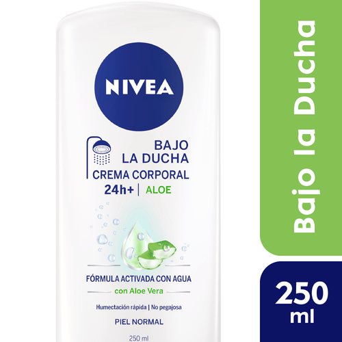 Crema Corporal Nivea Bajo la Ducha Piel Normal Aloe 250ml Botella