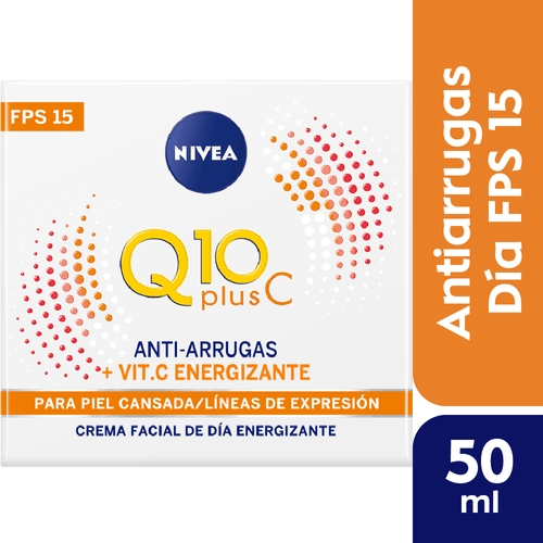 Crema Facial Anti-fatiga NIVEA Q10 plus C De Dia FPS 15 50ml