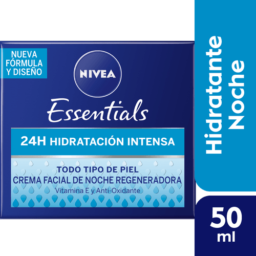 Crema Facial Hidratante Nivea Essentials De Noche Regeneradora 50ml