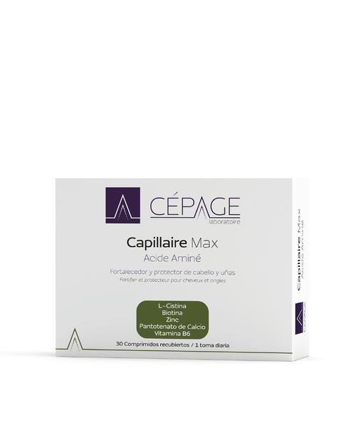 Cepage Capillaire Max Acidé Aminé Suplemento dietario fortalecedor y protector de cabello y uñas