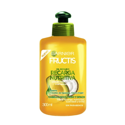 Crema Para Peinar Fructis Oil Repair Reconstrucción Nutritiva 300 ml