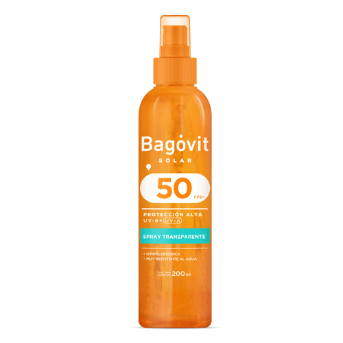Protector Solar Bagovit FPS50 Spray Transparente 200 ml