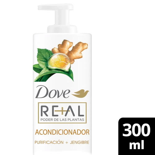 Acondicionador Dove Real Poder de las Plantas Purificación Jengibre 300 ml