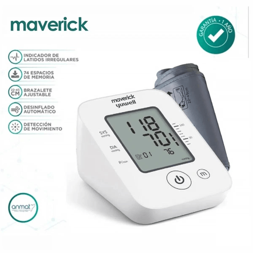Tensiómetro Automático de Brazo con Voz Maverick YE650