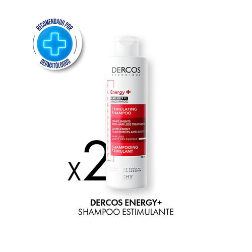COMBO 7 Dercos Shampoo Energizante 200ml x2 unidades