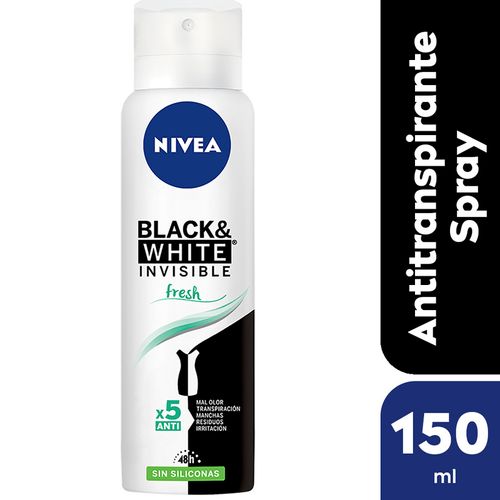 Desodorante Antitranspirante Femenino Nivea B&W Fresh 150ml