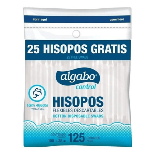 Algabo Hisopos Bolsa x125 unidades