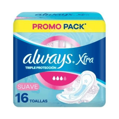 Always Toallas Femeninas Maxi Protect Suave x16u.