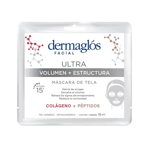 Máscara de Tela Dermaglós Ultra Volumen + Estructura 15ml