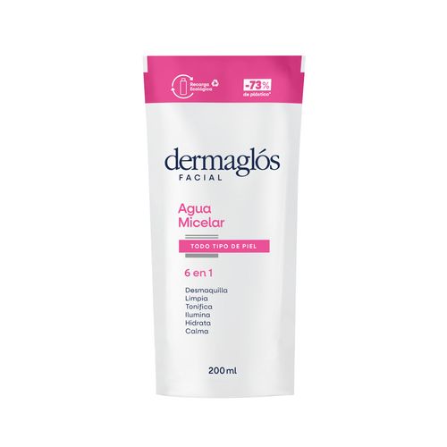 Agua Micelar Dermaglós 6 en 1 Refill 200ml