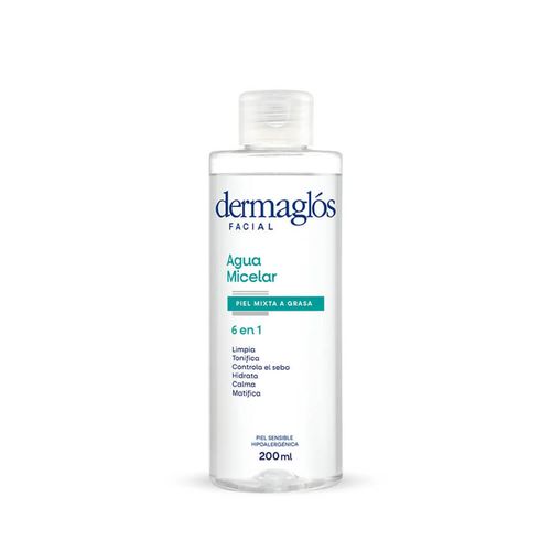 Agua Micelar Dermaglós Piel Mixta a Grasa 200ml