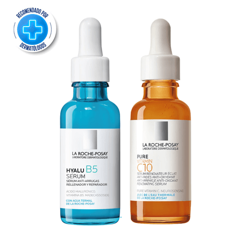 Combo Serum Hyalu B5 + Serum Pure Vitamin C La Roche-Posay